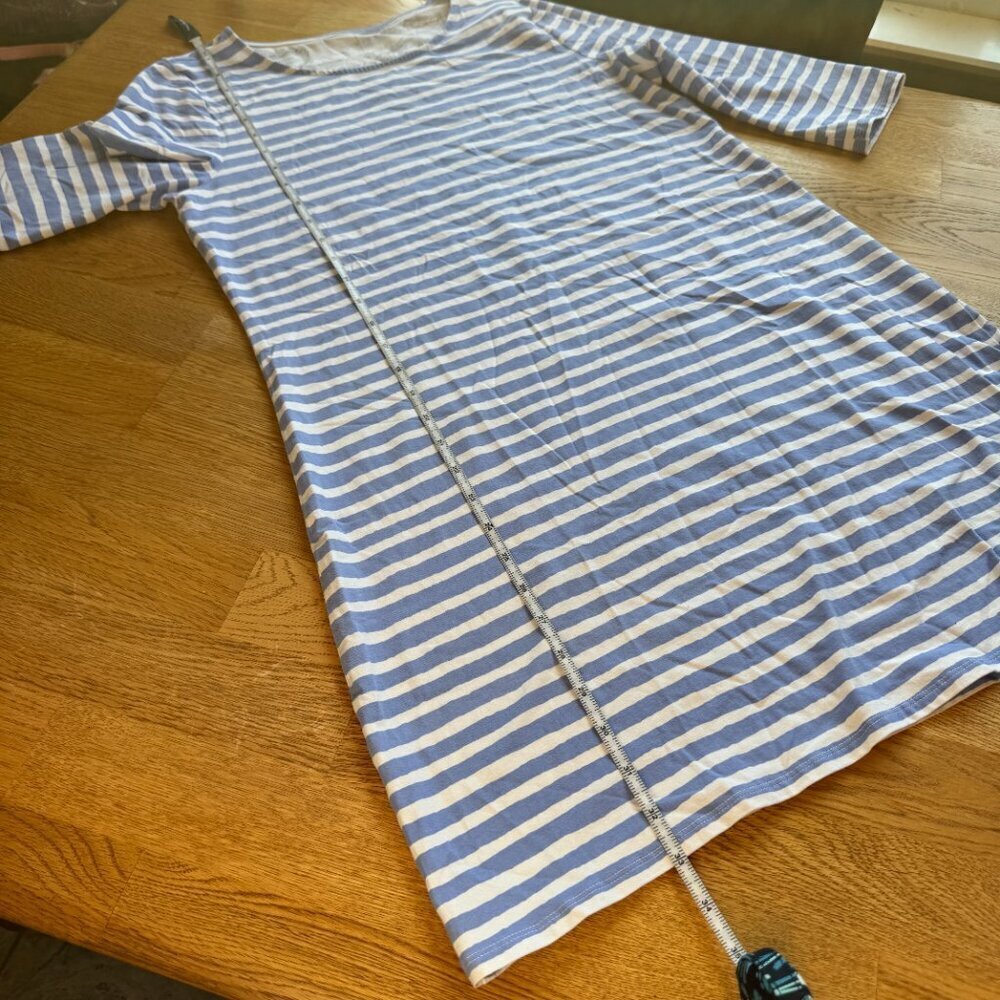 Hiho Striped Dress Nautical Blue White Size Large - Picture 8 of 8